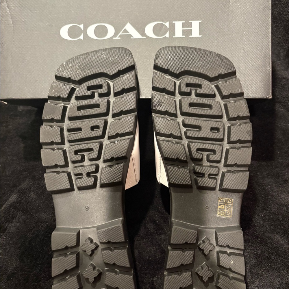 Coach Women's White Slide Sandals - Picture 3 of 4